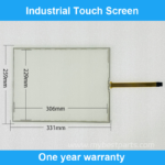 Touch Screen Panel Glass AMT2839 0283900B 1071.0043 A103200338 + Overlay Film - Image 2